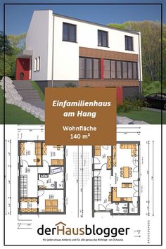 two story house with floor plans in germany