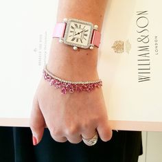 Watches Pink, Cartier Watch, Fancy Jewelry, Doha, Stylish Jewelry, Diamond Bracelets, Tennis Bracelet, Diamond Bracelet, Beautiful Jewelry