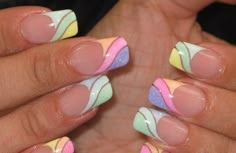 Aqua Nails, Nail Tip Designs, Special Nails, Nail Art Designs Videos