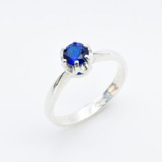 Sapphire Ring, Sapphire Promise Ring, Created Sapphire, Blue Promise Ring, Proposal Ring, Blue Sapphire, Solid Silver Ring, Sapphire Blue Promise Ring, Promise Ring Proposal, Sapphire Promise Rings, Ring Blue Sapphire, September Birthstone Rings, Ring Proposal, Flawless Diamond, Ring Sapphire, Real Jewelry