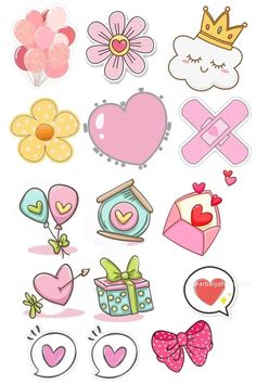 Kawaii Doodles Cute Sticker, Cute Stickers Printable Kawaii, Stickers Printable Aesthetic, Aesthetic Clipart, Kawaii Clipart, Scrapbook Stickers Printable, Cute Clipart, Cute Easy Drawings