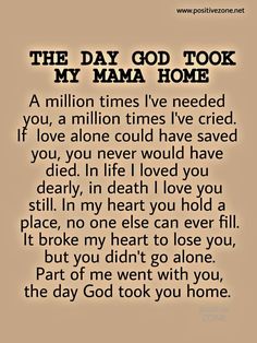 a poem that says the day god took my maa home, and it is written in