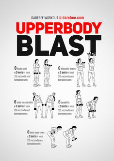 the upper body blast poster shows how to do it