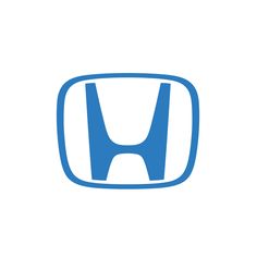 the honda logo is shown in blue on a white background, and it appears to be an emblem