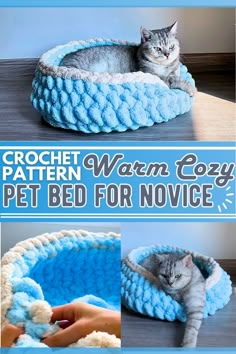 the crochet cat bed pattern is easy to make