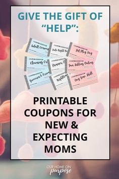 coupons for new and expecting moms with the text give the gift of help