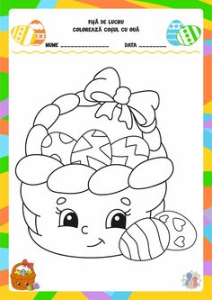 a coloring page with an image of a cupcake