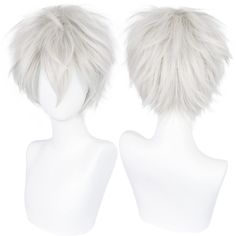 PRICES MAY VARY. ♥♥Real Design of Wig as Same as the Anime Character: All Style of our short white wig men are Designed by Our Professional Cosplayer & Designer. We Have over 10 Years Design Experience & Cooperated with Comic Con. ♥♥Adjustable Cap Size for All Head Circumference: White cosplay wigs are designed with 2 adjustable straps , 2 Hooks & Soft Breathable Material Structure.Adjust white wig Size from Small to Medium to Large.No Worry about Size. ♥♥Easily Styled: Our White Costume Wigs ar Wig For Cosplay, Boy Wig, White Wig, Man Wig, White Hair Wigs For Men, Fantasy Hair Male Wig, Male Wig Cosplay, Black Curly Wig, Short White Hair