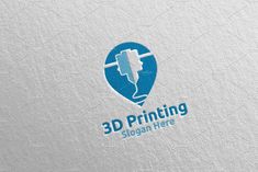 the 3d printing logo is designed to look like it has an image of a hand holding a