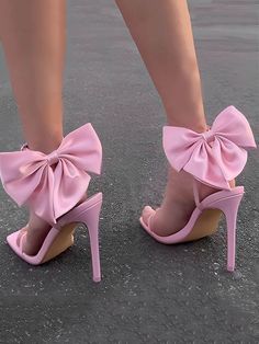 Bride Heels, Pointed High Heels, Lady Shoes, Square Toe Sandals, Ankle Strap High Heels, Butterfly Knot, Strappy High Heels, Roman Fashion, Bow Heels