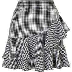 Frilly Skirt, Rok Mini, African Skirts, Black Gingham, Ruffle Mini Skirt, Skirt Denim