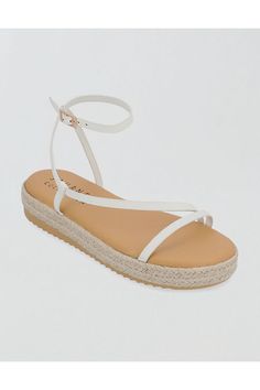 Vegan leather upper/Ankle strap with buckle closure/4mm Tru Comfort Foam™ Insole/Platform heel with espadrille detail/Not eligible for promotions | Only ships within the USA Platform Heel, Espadrille Sandals, Summer Staples, Journee Collection, Platform Heels, Flip Flop Sandals, Platform Sandals, Women's Shoes Sandals, Ankle Strap