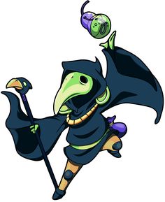 a cartoon character dressed as a witch flying through the air