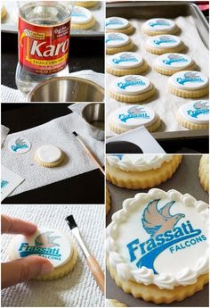 the process of making cookies with frosting and icing