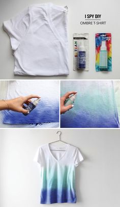 the instructions for how to tie dye t - shirts with watercolors on them