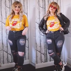 Edgy Summer Outfits Plus Size, Plus Size 80s Outfits, Rock Concert Outfit Ideas Plus Size, Plus Size Rocker Chic Outfits, Plus Size Rocker Chic, 90s Fashion Outfits Plus Size, Plus Size Rocker, Alternative Outfits Plus Size