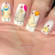 Nails Animals, Gel Nail Products, Bird Nails, It Nail Art, Hand Nail Art, Nail Art Designs Images, 34th Birthday, Animal Nails