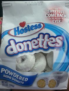 a package of hostess donuts sitting on top of a table