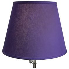 a purple lampshade on a white background