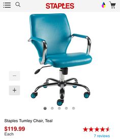 a blue office chair on sale for $ 19 99