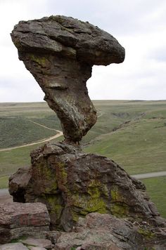 a rock formation in the middle of nowhere