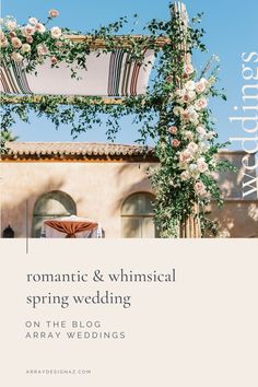 the cover for romantic and whimsical spring wedding