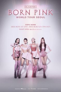 the poster for born pink's world tour seoul