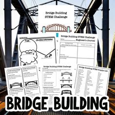 bridge building worksheets and activities for students to practice their skills on the bridge