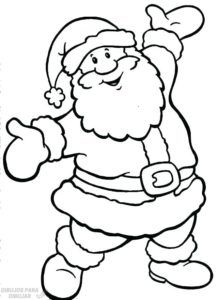 santa claus coloring pages for kids and toddlers to print out on the christmas holidays