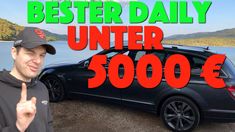 a man standing in front of a car with the words'best daily under $ 5000