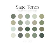 the cover for sage tones instagram highlight covers