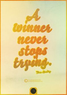 an orange and yellow poster with words written on it