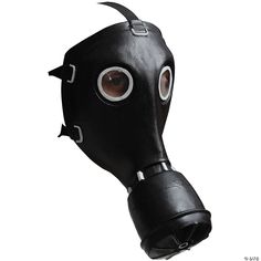 GP5 Black Gas Adult Mask, Recreate a wartime era theme or alien invasion. Latex face mask with straps to fit over the front of the head of a gas mask with an extended front part and round eye holes with grey detail. One size fits most adults. Post Apocalyptic Accessories, Mascaras Halloween, Eye Hole, Zombie Costume, Round Eyes, Gas Cans, Costume Mask, Black Mask, Gas Mask