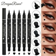 Eyeliner Liquid Pen Lipstick Waterproofing Non-removal Makeup Student Party Affordable Makeup Eyeliner Pen 3ml Features: LONG LASTING WATERPROOFING: Our eyeliner pencils are made with a long-lasting waterproofing product, ensuring that your eye makeup stays colorful, whether you're in the midst of an workout or on a busy day. SMOOTHLY AND EASY TO DRAW: The unique tip design and smoothly texture make eyeliner easy to apply, allowing you to easily draw the line to reveal your mesmerizing eyes. CRI Eyeliner Stamp, Eye Makeup Cosmetics, Shape Tattoo, Liquid Eyeliner Pen, Waterproof Liquid Eyeliner, Gloss Labial, Black Liquid, Perfect Eyes, Eyeliner Pen