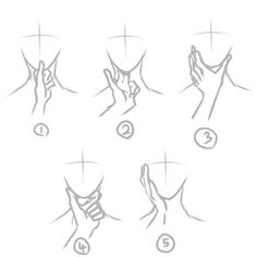 the steps to draw hands in different positions