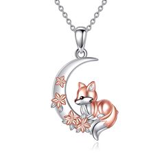 PRICES MAY VARY. ✨[The Theme]✨The fox is a symbol of peach blossom and also represents charm, beauty, intelligence, and agility. The fox form is naturally charming and can easily obtain the desired love, so the fox form implies perfect love.The cute fox pendant necklace is suitable for daily wearing ,high polishing, elegant,charming and classical, It's fit any gifts occasion ✨[The Material]✨The fox necklace is made of sterling silver,which is suitable for sensitive skin.The fox is plated with ro Christmas Novelty Silver Jewelry, Animal Design Jewelry Gift, Kitsune Necklace, Fox Charm, Heart Animals, Fox Necklace, Linear Art, Frog Necklace, Hummingbird Necklace