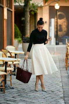 Bosslady Outfits, Paris Mode, Chic Outfit, Parisian Chic, White Skirt, Looks Chic, Mode Vintage, Business Outfits, Work Fashion