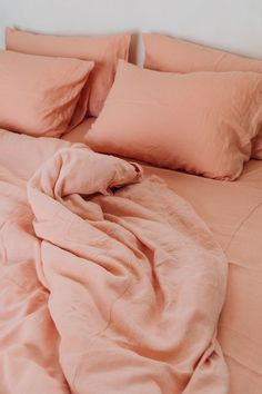 Peach duvet cover - True Things Peach Linen Bedding, Peach Duvet Cover, Peach Sheets, Peach Bedroom Aesthetic, Peach Vibes, Peach Cakes, Peach Comforter, Bedding Colors, Duvet Covers Uk