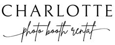 the charlotte photography logo is shown in black and white, with handwritten lettering on it