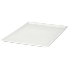 an empty white tray on a white background