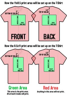 four t - shirts with the instructions for how to sew them in different ways