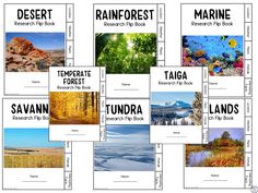 several different types of landforms and their names