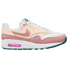 Nike Air Max 1 | Kids Foot Locker European Shoes, Nike Style, Casual Running Shoes, Nike Fashion, Nike Kids, 1 Girl