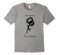 a t - shirt with the words never stringing and an image of a hook