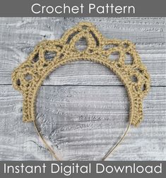 crochet pattern for a headband with the words instant digital download on it