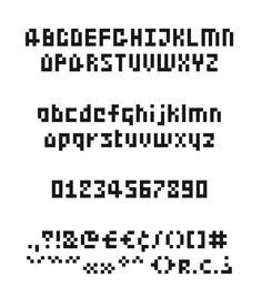 the font and numbers are in pixel style, but it appears to be very old