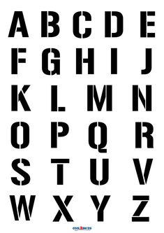 the alphabet is black and white with letters in each letter, which have been cut out into