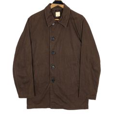 Vintage 90s Vetra worker jacket in brown colour. Button up light jacket. Still in good condition. SEE THE PICTURES FOR MORE DETAILS. CONDITION : 9/10 MEASUREMENT Pit : 21 inch Length : 31 inch Shoulder : 17.5 inch Sleeve : 27 inch Size On Tag : 38 Recommended Size : S PAYMENT We accept PayPal only. The item will be ship 3-5 days once the payment has been made. NORMAL SHIPPING FEDEX USUALLY AROUND 7-21 DAYS BEFORE REACH THE DESTINATION. EXPRESS SHIPPING  DHL USUALLY AROUND 5-7 DAYS BEFORE REACH T Brown Button-up Utility Jacket, Classic Brown Utility Jacket With Buttoned Pockets, Brown Collared Utility Jacket With Button Closure, Retro Brown Long-sleeved Outerwear, Retro Brown Long Sleeve Outerwear, Brown Cotton Outerwear For Work, Brown Collared Utility Outerwear, Vintage Outerwear With Button Cuffs, Vintage Outerwear With Buttoned Pockets And Lapel Collar