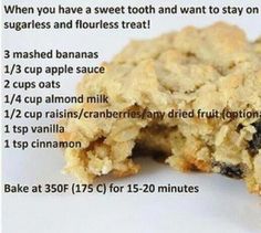 a close up of an oatmeal cookie with instructions