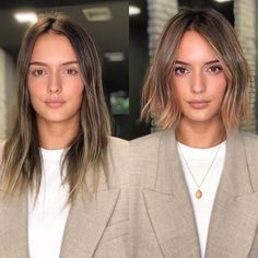 Neck Length Hair, Before And After Haircut, Straight Bob Hairstyles, Short Blonde Bobs, Fine Straight Hair, Medium Bob, Chic Hairstyles